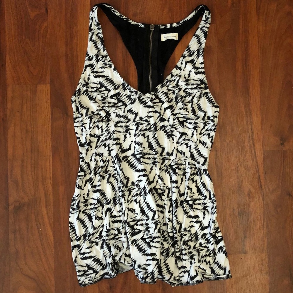 silence + noise Black & White Ikat Printed Dress